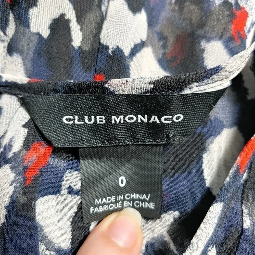 CLUB MONACO 100% silk crop sleeves sheer tunic dress - Picture 11 of 14